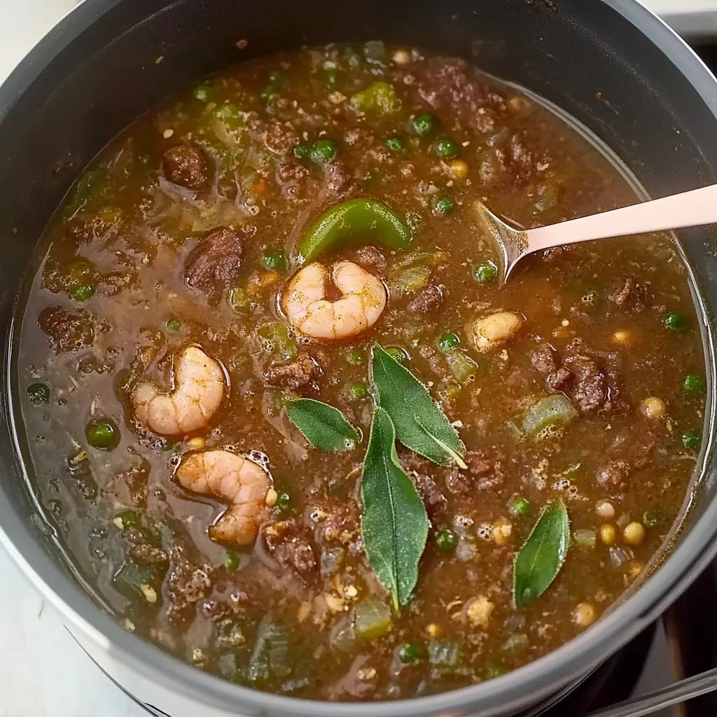 Traditional Creole Gumbo Dish