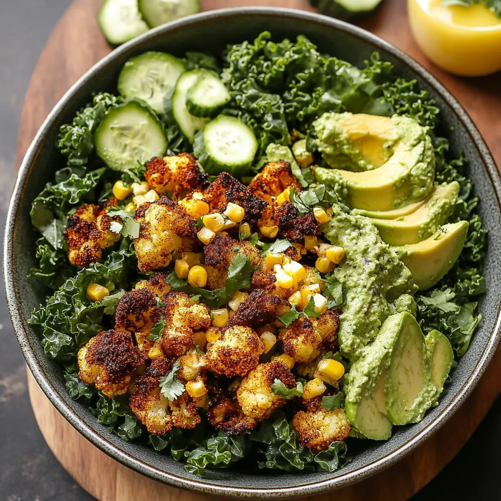 Blackened Cauliflower Green Goddess Salad