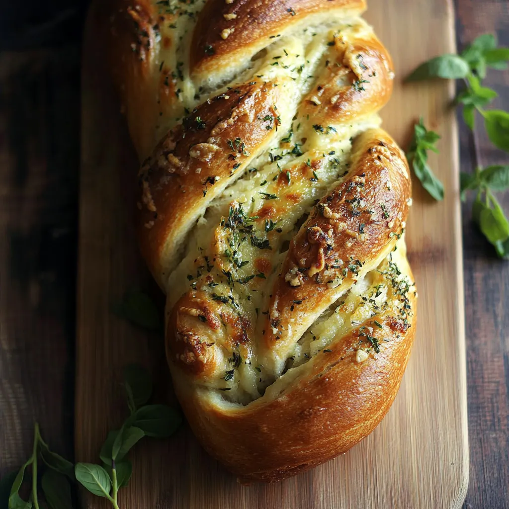 Twisted Garlic Herb and Cheese Bread