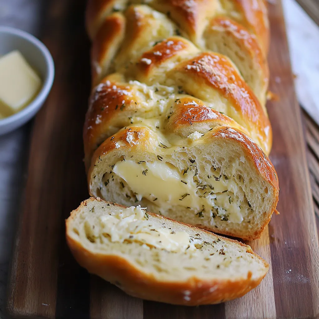 Twisted Garlic Herb and Cheese Bread