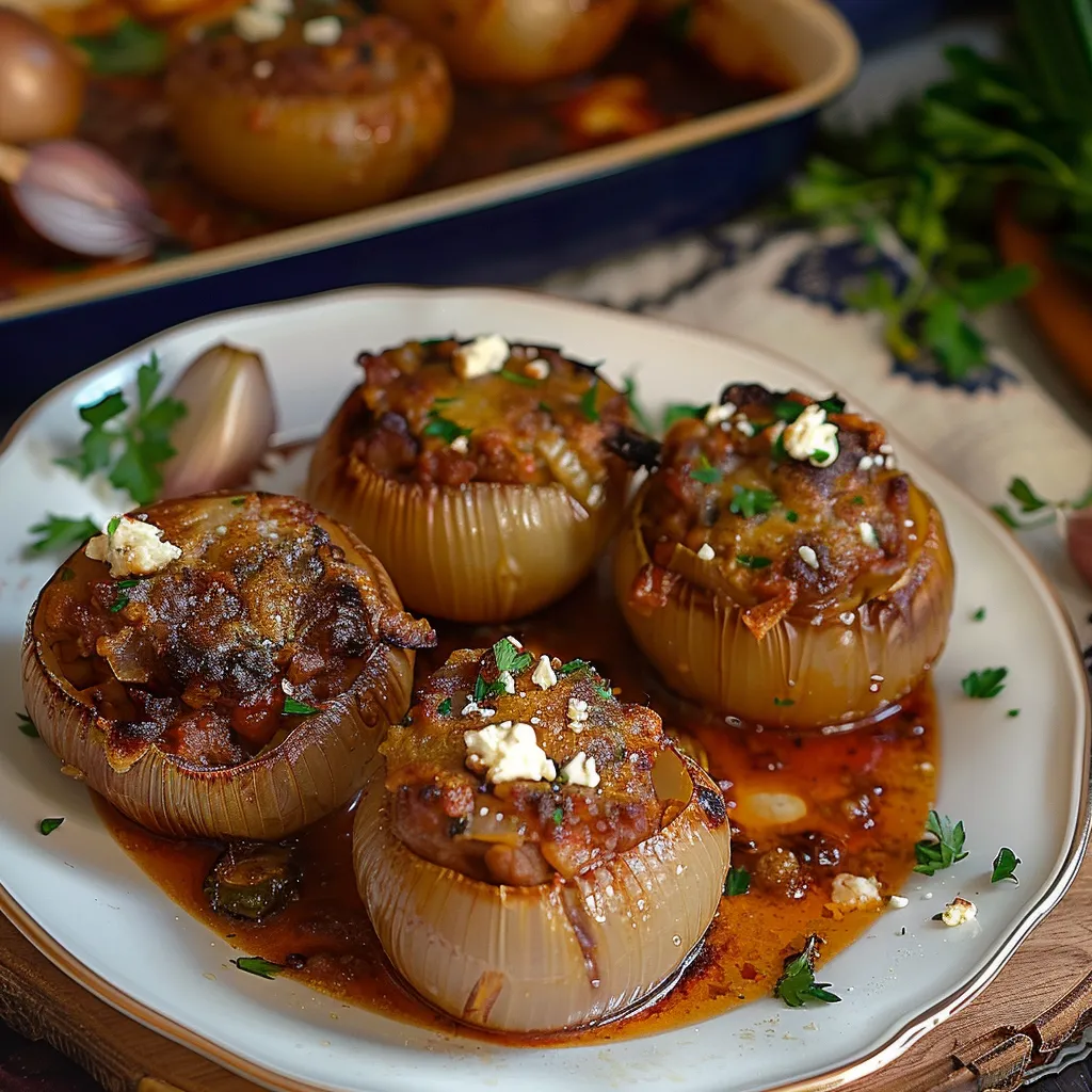 Greek-style Stuffed Onions