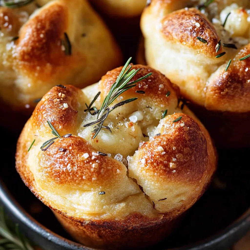 A plate of herb-topped muffins.
