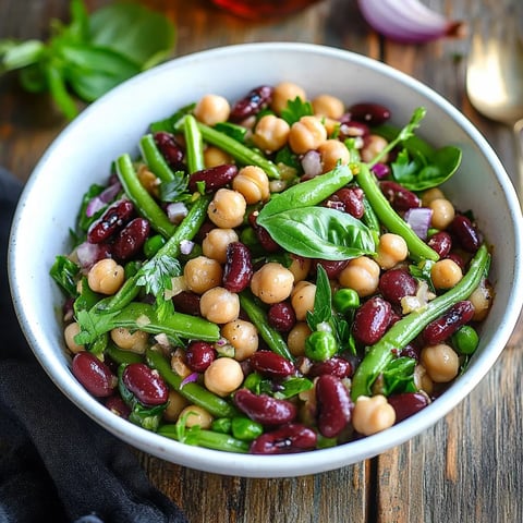 Fresh, vibrant three bean salad ready in no time.
